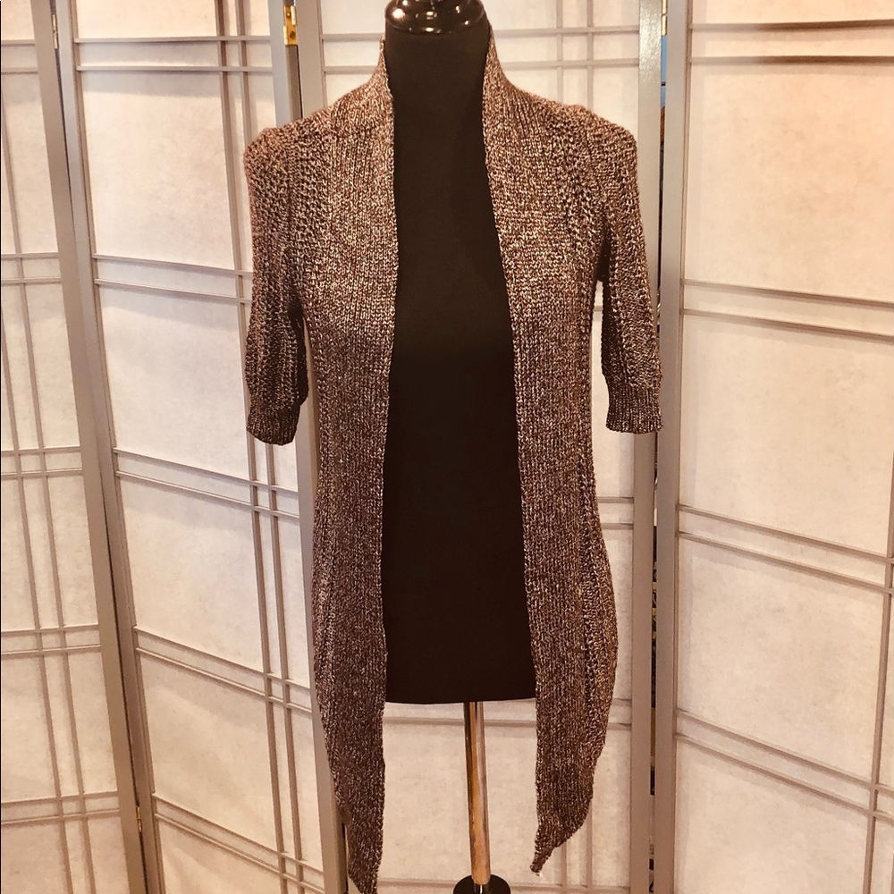Moth metallic wine colored knit sweater. Sz. S